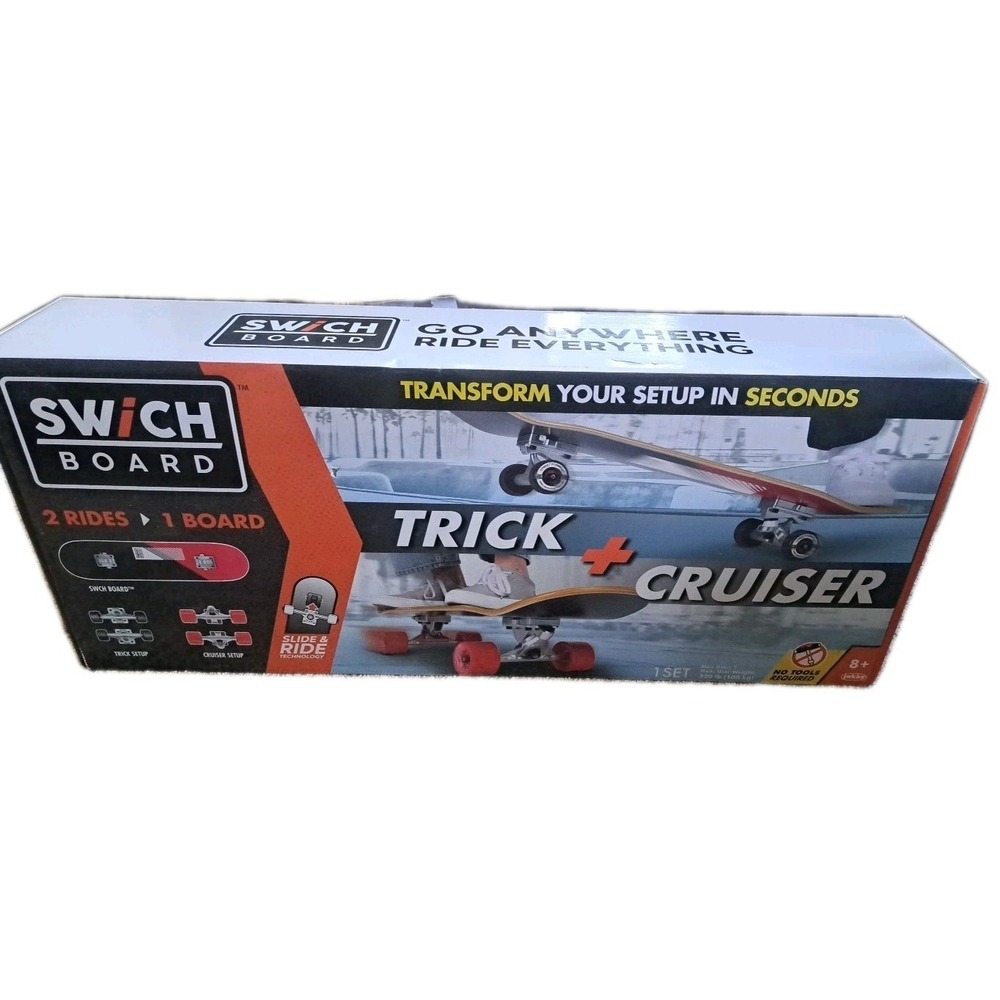 NIB Swichboard‎ 2 In 1 Trick And Cruiser 31in. Deck Complete Skateboard Set